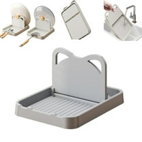 Clearance! Huayishang Spoon Rest with Lid Holder: Foldable Silicone Spoon Holder High Temperature Spoon Organizer Spatula Holder for Kitchen Counters & Stove Tops, Storage Rack Grey