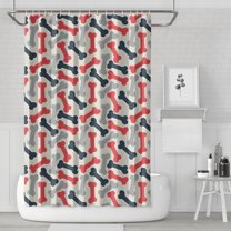 Dog Bones Shower Curtain 72"x72" ,Bathroom Decorative Shower Curtains Set with 12 Hooks,Modern Waterproof Washable Shower Curtain