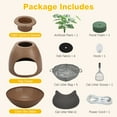 thumbnail image 5 of Jaxpety Large Smart Plant Litter Box with Deodorization System, Artificial Plants,5 Cat Litter Bags,Light,Cat Litter Mat,Scoop,Brown, 5 of 6