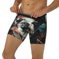 thumbnail image 3 of Xecao Pirate Bulldog On Deck Print Boxer Briefs for Men's Stretch Moisture-Wicking Underwear, Mid-Rise Classics breathable fabric, 3 of 7
