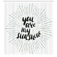 thumbnail image 3 of Ambesonne Saying Shower Curtain, Monochrome Love Slogan, 69"Wx70"L, Black and White, 3 of 3