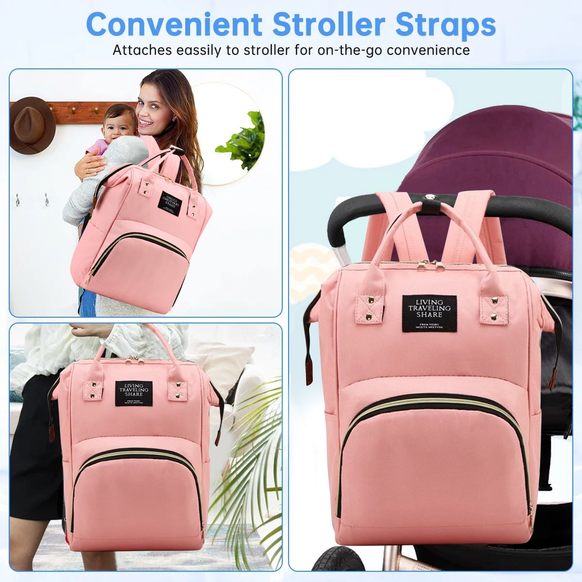 Multifunctional Mommy Backpack, Mother And Baby Backpack, Diaper