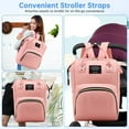 thumbnail image 6 of Diaper Bag Backpack,Caveen Multifunctional Mommy Nappy Bags with Insulated Pockets, Waterproof, Large Capacity, Pink, 6 of 9