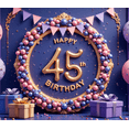 thumbnail image 4 of Colorful Design Happy 45th Birthday Balloon Decoration Party Banner for Celebration Event Indoor, 4 of 6