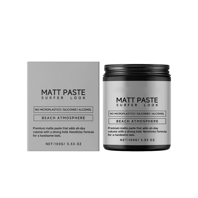 Hair Styling Paste For Men With Strong Hold Finish Styling With Coconut Wax Silicone