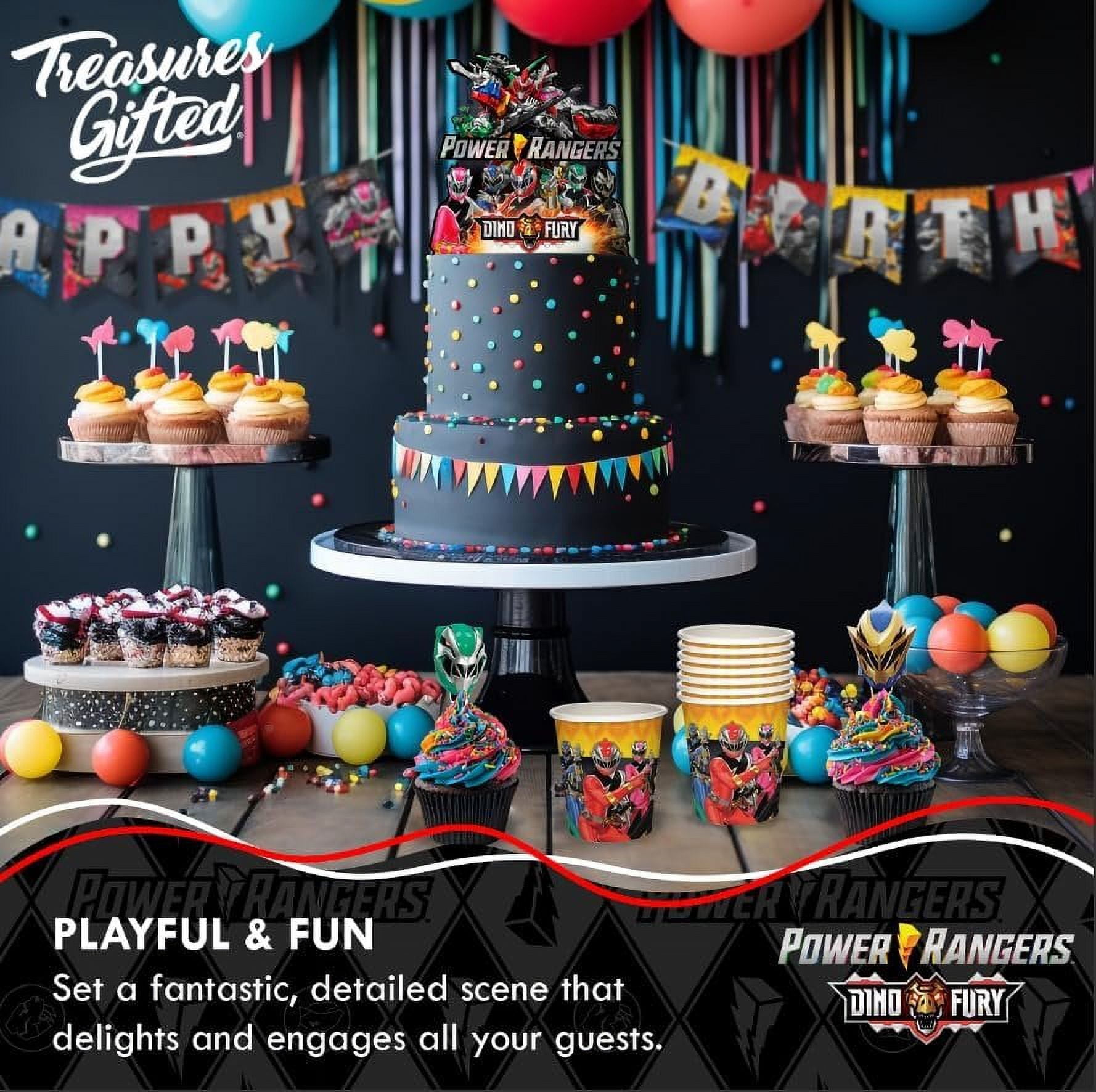 Power Rangers Birthday Decoration Ideas: Cake Topper Kids Party Supplies - Walmart.com for Free Power Ranger Party Printables