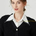 thumbnail image 2 of LoudSung False Collar Detachable Half Shirt Blouse Fake Collar Lacing Denim Dickey Collar Elegant Design for Women Girls, 2 of 7