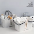 thumbnail image 3 of Injueey Cesta portátil, bolsa de plástico, artículos de tocador multifuncionales prácticos, caja de almacenamiento de ropa, accesorios para Almacenamiento y organización del hogar Gris, 3 of 6