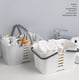 thumbnail image 4 of Wosthever Cesta de ducha, bolsa de limpieza de plástico, práctica caja de almacenamiento multifuncional para de baño, suministros para Almacenamiento y organización del hogar Gris, 4 of 6