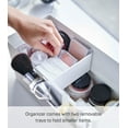 thumbnail image 6 of Yamazaki Home Makeup Organizer With Mirror - Steel + Wood - White, 6 of 7