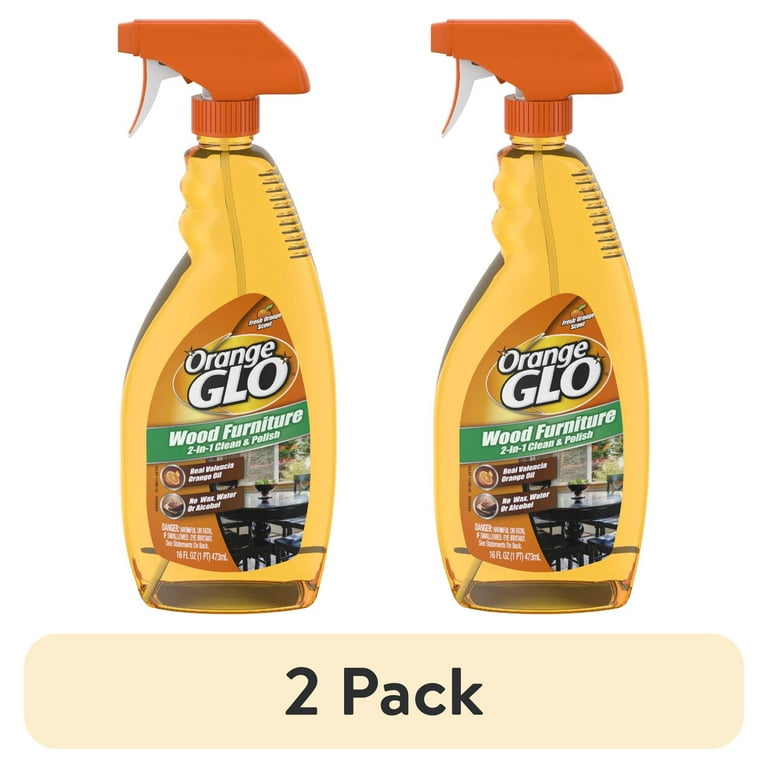 Orange Glo Wood Furniture 2-in-1 Clean & Polish Spray, 16 oz (2-Pack) photo 1