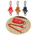 thumbnail image 3 of Cable USB de carga rápida tipo C, llavero de cuero, cable de sincronización de datos, llavero compatible con Android, 3 of 5