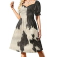 thumbnail image 2 of Black & White Cow Hide Sleeveless Dress clothing women summer 2024 sensual sexy dress for women, 2 of 7