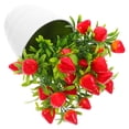 thumbnail image 3 of GOOHOCHY Planta de fresa artificial en maceta, adorno de fruta falsa para decoración de interiores y exteriores, delicado bonsái de fresa para bodas y fiestas., 3 of 8