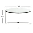 thumbnail image 4 of SAFAVIEH Wrena Mid-Century Round Coffee Table, White/Black, 4 of 9