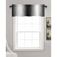thumbnail image 3 of Black White Ombre Kitchen Valances for Windows Farmhouse Linen Window Valance Curtain for Living Room Window Treatment Modern Minimalism Gradient Abstract Valance Rod Pocket Topper, 42 x 12 Inch, 3 of 6