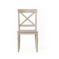thumbnail image 4 of GDF Studio Northrup Farmhouse Acacia Wood Dining Chairs, Set of 2, Antique White, 4 of 11