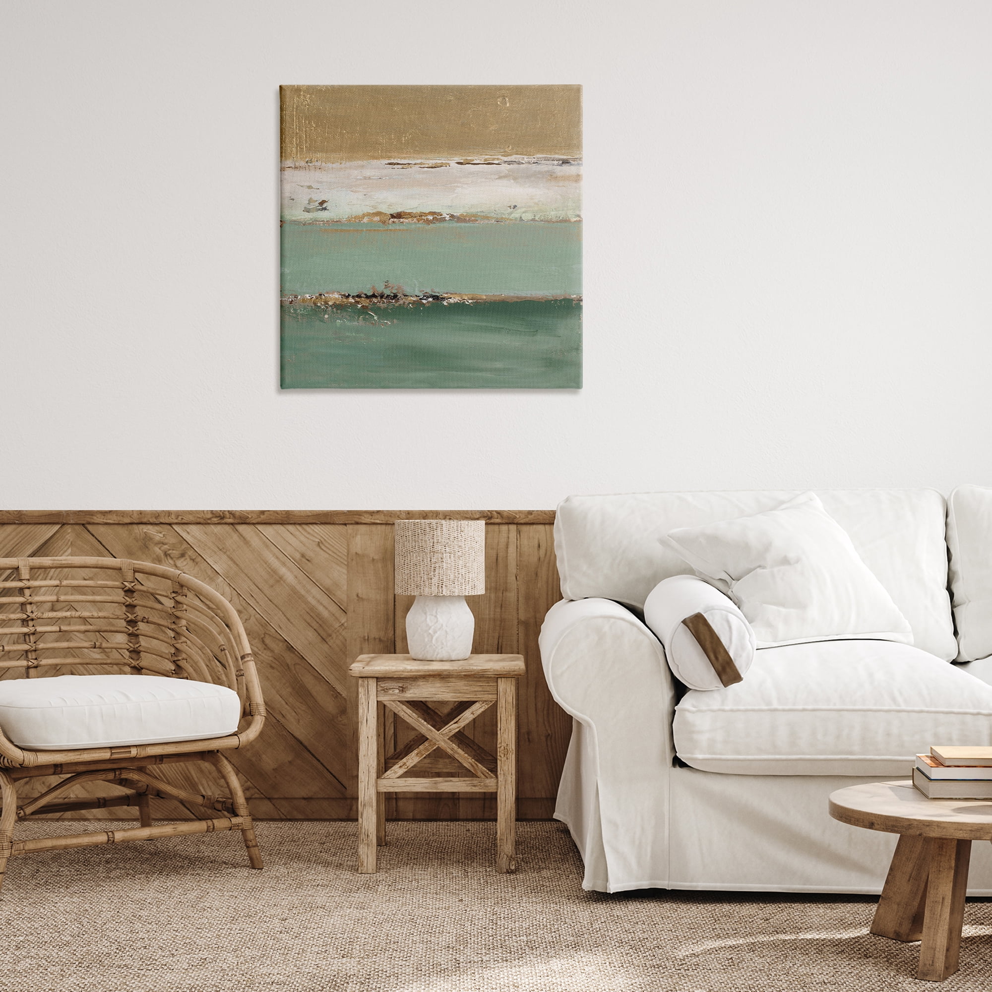 Stupell Industries Glam Streaked Gradient Abstract Painting Gallery Wrapped Canvas Art Print Wall Art, 30 x 30