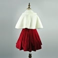 thumbnail image 5 of Mercatoo Little Girls Cozy Faux Fu𝐫 𝐁olero Shru𝐠 𝐒hawl Wra𝐩s Princess Cape Cloak Kids Girls Dress Coat Part𝐲 Dress Up Jacket, 5 of 6