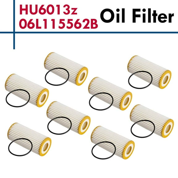 For VW Golf Jetta Beetle Audi A6 Q3 Q5 Q7 Oil Filter Kit 06L115562B HU6013z 8pcs