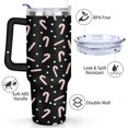 thumbnail image 3 of Christmas 40 OZ Tumbler with Handle Stainless Steel Christmas Snowflake Ball Cup Decorative Tumbler for Home Office Supplies Birthday Christmas for Women Men Friend Dad, 3 of 6