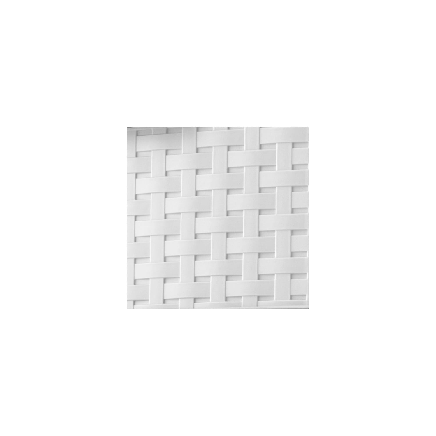 Sterilite 3 Drawer Weave Tower, Plastic Décor Drawers with Pull Handles, White