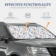 thumbnail image 4 of Honeii Lavender Bicycle Print Foldable Car Sun Shade for Windshield, 2-Piece UV Protection Shade, Protects Car Interior, Ideal for Cars, Trucks, SUVs-Medium, 4 of 6