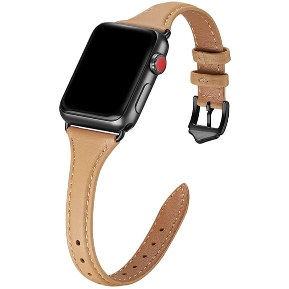 Leather s Compatible with Apple Watch 38mm 40mm 41mm 42mm 44mm 45mm, Top Grain Leather Slim&Thin