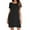 50#Black, variant on Women's Pleated Front Loose Fit Short Sleeve Nightgowns House Dress with Hand Pockets