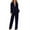 Navy, variant on Wyobmus Womens Suits Dressy 2 Piece Business Casual Outfits Long Sleeve Double-Breasted Blazer Matching High Waist Dress Pants Black