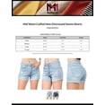 thumbnail image 2 of MixMatchy Women's Mid Waist Cuffed Hem Distressed Denim Shorts, 2 of 4