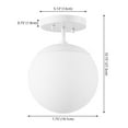 thumbnail image 6 of JONATHAN Y Marcel Bistro 7.75" 1-Light Bohemian Farmhouse Iron/Frosted Glass LED Semi Flush Mount, White, JYL7499H, 6 of 9