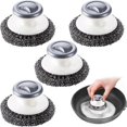 thumbnail image 2 of 5Pcs Stainless Steel Scrubber with Handle,Heavy Duty Dish Scrubber Cleaning Brush for Pots, Pans, 2 of 5
