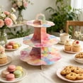 thumbnail image 5 of Cardboard Cupcake Stand 12.79 Inch 3-Tier Dessert Tower for Birthday Kid Shower Party Decor, 5 of 6
