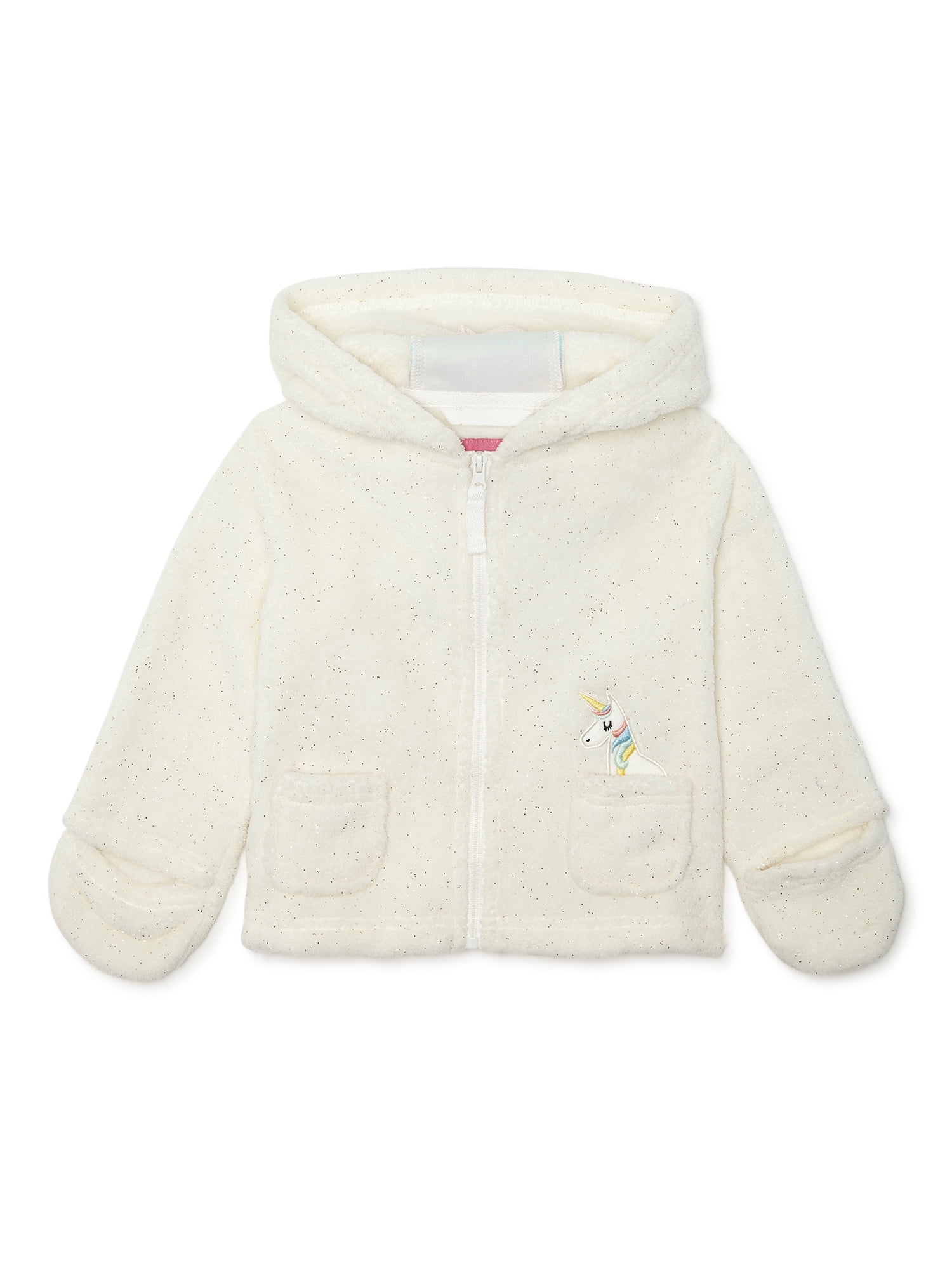 Wippette Baby Girl Sherpa Unicorn Costume Hoodie