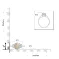 thumbnail image 6 of Angara Natural Opal Ring - Solitaire Oval 1.45 ct Opal and Diamond Collar Ring in Platinum for Women | October Birthstone Jewelry (Ring Size = 3), 6 of 10