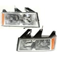 thumbnail image 4 of For 05-08 Canyon/Colorado Truck Headlight Headlamp Chrome Bezel w/Bulb PAIR SET, 4 of 5