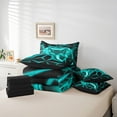 thumbnail image 4 of Erosebridal Teal Gamepads Bedding Sets Twin Size,Video Game Comforter Sets with Sheets,Geometric Plaid Bed in a Bag Twin size,Microfiber Male Bedroom Decor,Reversible,7pcs, 4 of 6