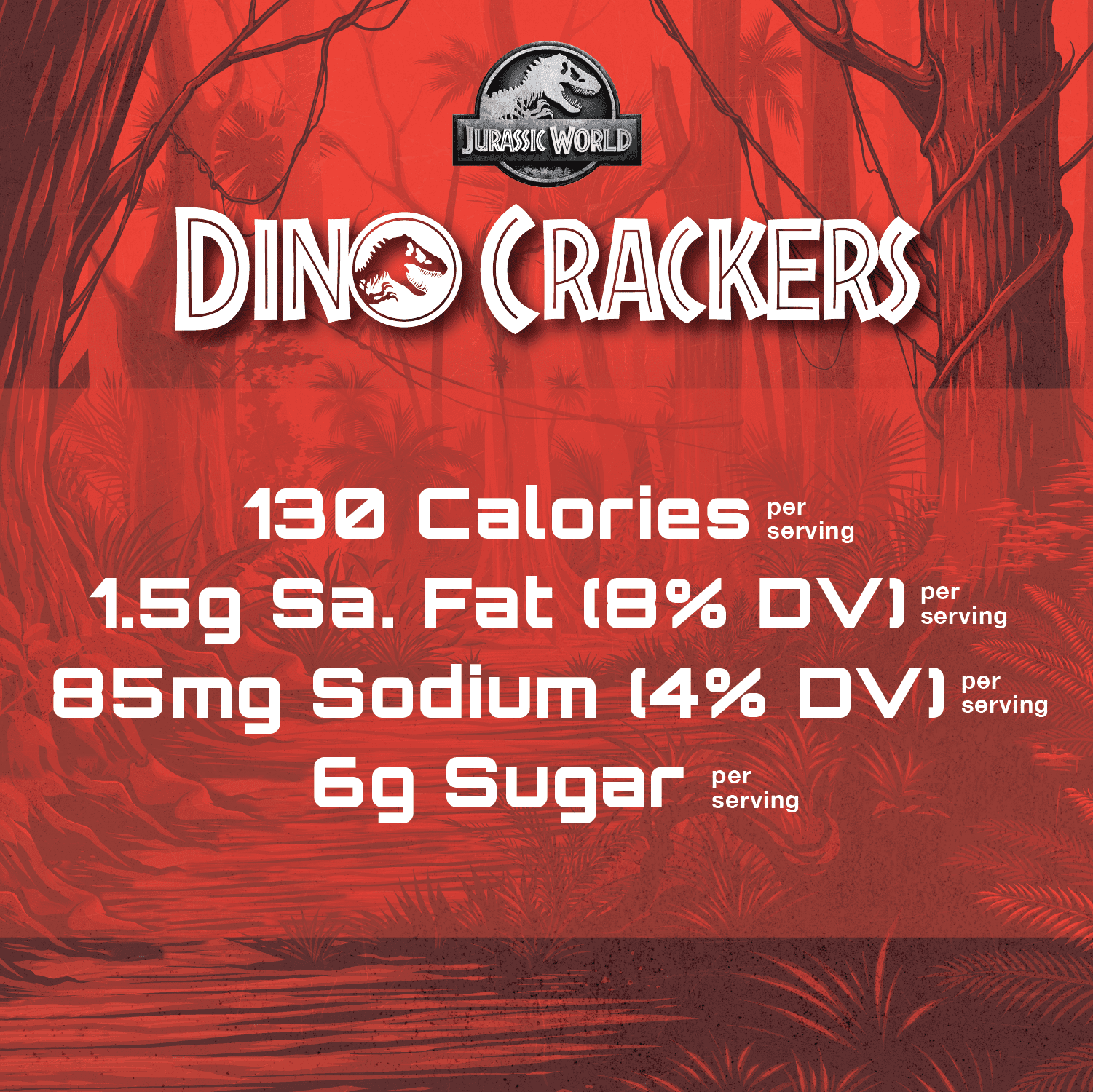 Jurassic World Snackorama Dino Crackers, Snack Cookies, 20 oz Bag