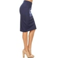 thumbnail image 4 of Women's Cotton Navy Pencil Skirt, 4 of 5