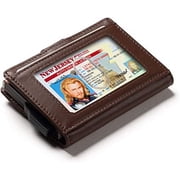 Claasico Men Slim Bifold Wallet & Credit Card Case | Compact Card Holder w/Pop Up Button & ID Slot