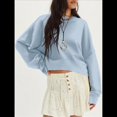 thumbnail image 4 of Sudaderas para Mujer, Suéteres de Cuello Redondo de Gran Tamaño, Blusas de Larga, Ropa de Otoño Invierno 2025 Azul M, 4 of 10