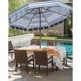 thumbnail image 4 of Fall Outdoor Tablecloth with Umbrella Hole and Zipper Orange Pumpkin Tablecloths 60x84 Inch Waterproof Table Cloths Autumn Leaf Branch Stripes Thanksgiving Patio Table Cover for BBQS Party, 4 of 6