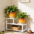 thumbnail image 7 of Ceramic Plant Pots 5" & 6" , Set of 2 in Orange and Red, Indoor Flower Pots with Drainage Hole for Succulents, Herbs, Home Decor, 7 of 7