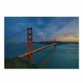 thumbnail image 1 of Travel Cutting Board, Real Life Picturesque of Golden Gate Bridge Cityscape California Landmark, Decorative Tempered Glass Cutting and Serving Board, in 3 Sizes, by Ambesonne, 1 of 2