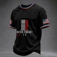 thumbnail image 2 of 9/11 Shirt Men 911 25th Anniversary USA Flag Patriotic Tshirt Short Sleeve Crewneck American Flag Faith Hope Courage Tee Tops, 2 of 5