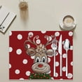 thumbnail image 6 of Christmas Savings! Caoblia Christmas Placemats 12x18" Washable Wipeable Heat-Proof Christmas Printing Placemats for Kitchen, Dining Table, Holiday, Party Decor Supplies, Christmas Decorations, 6 of 6