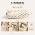 thumbnail image 5 of Polka Dot Pencil Case, Y2K Large Capacity Pencils Case, Vintage Pen Pencil Pouch Makeup Pouchs Cute Supplies, Wine, 5 of 9
