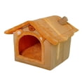 thumbnail image 3 of Cama para gatos de interior Casa para perros y gatos, cerrada, cómoda, cálida, suave, cama cueva para mascotas para perros, cachorros, gatos y gatitos Café M, 3 of 8