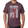 thumbnail image 1 of Men's Retired Firefighter with Axe T-shirt, 6XL Athletic Heather Maroon, 1 of 2
